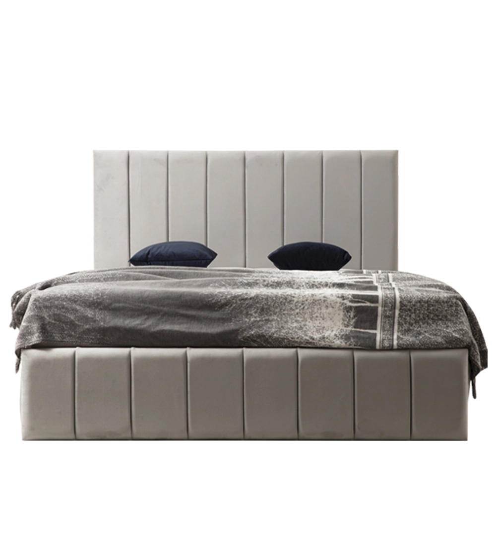 CADRE DE LIT POLO GRIS : CONFORT LUXUEUX ET DESIGN